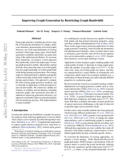 Improving Graph Generation by Restricting Graph Bandwidth