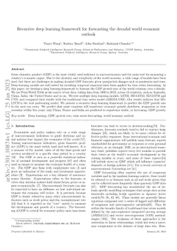 Recursive deep learning framework for forecasting the decadal world
  economic outlook
