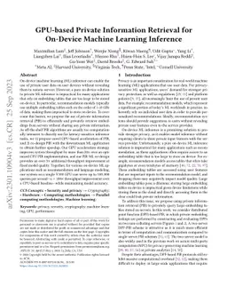 GPU-based Private Information Retrieval for On-Device Machine Learning
  Inference