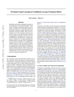 Proximal Causal Learning of Conditional Average Treatment Effects