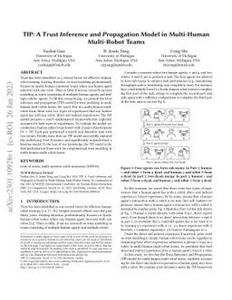 TIP: A Trust Inference and Propagation Model in Multi-Human Multi-Robot
  Teams