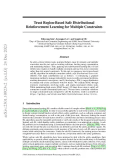 Trust Region-Based Safe Distributional Reinforcement Learning for
  Multiple Constraints