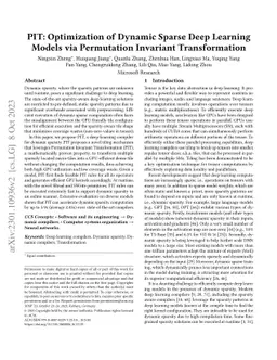 PIT: Optimization of Dynamic Sparse Deep Learning Models via Permutation
  Invariant Transformation