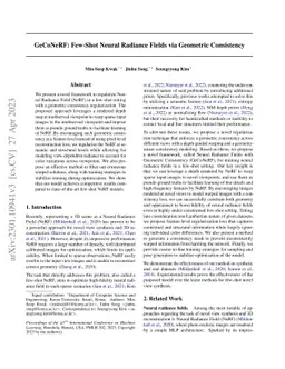 GeCoNeRF: Few-shot Neural Radiance Fields via Geometric Consistency