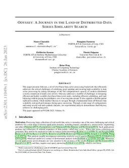 Odyssey: A Journey in the Land of Distributed Data Series Similarity
  Search