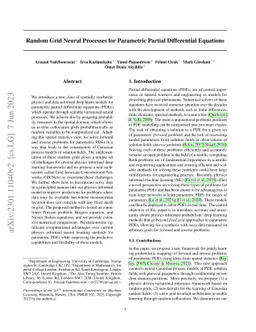 Random Grid Neural Processes for Parametric Partial Differential
  Equations
