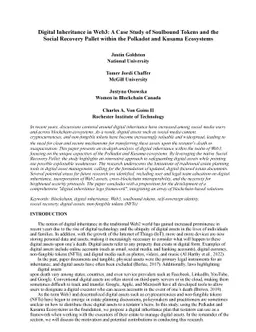 Digital Inheritance in Web3: A Case Study of Soulbound Tokens and the
  Social Recovery Pallet within the Polkadot and Kusama Ecosystems