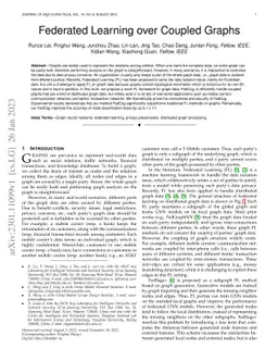 Federated Learning over Coupled Graphs