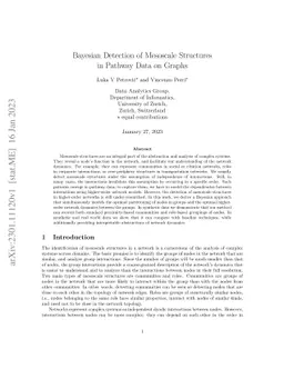 Bayesian Detection of Mesoscale Structures in Pathway Data on Graphs