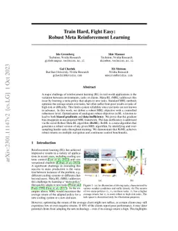 Train Hard, Fight Easy: Robust Meta Reinforcement Learning