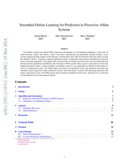 Smoothed Online Learning for Prediction in Piecewise Affine Systems