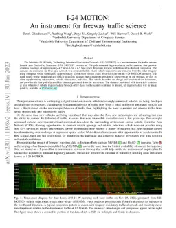 I-24 MOTION: An instrument for freeway traffic science