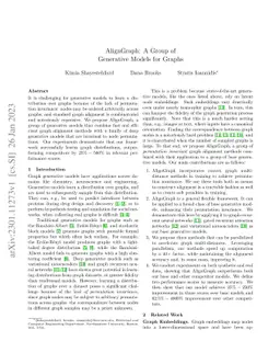 AlignGraph: A Group of Generative Models for Graphs