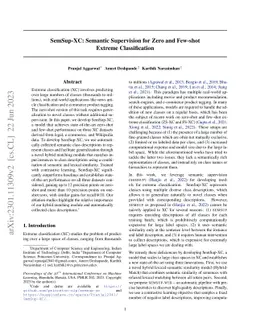 SemSup-XC: Semantic Supervision for Zero and Few-shot Extreme
  Classification