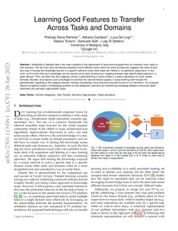 Learning Good Features to Transfer Across Tasks and Domains