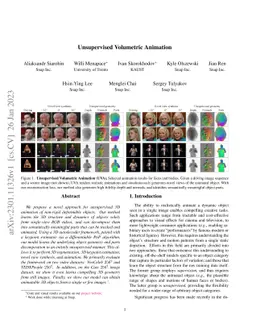 Unsupervised Volumetric Animation