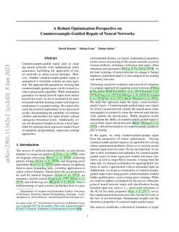 A Robust Optimisation Perspective on Counterexample-Guided Repair of
  Neural Networks