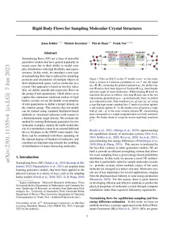 Rigid Body Flows for Sampling Molecular Crystal Structures