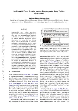 Multimodal Event Transformer for Image-guided Story Ending Generation