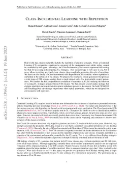 Class-Incremental Learning with Repetition