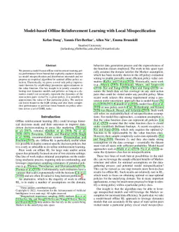 Model-based Offline Reinforcement Learning with Local Misspecification