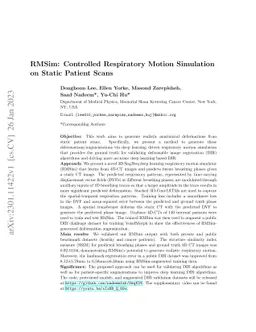 RMSim: Controlled Respiratory Motion Simulation on Static Patient Scans