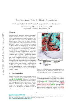 Boundary Aware U-Net for Glacier Segmentation