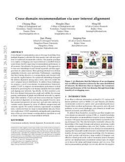Cross-domain recommendation via user interest alignment