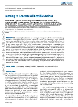 Learning to Generate All Feasible Actions