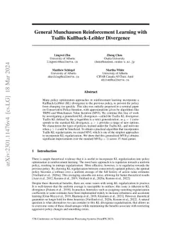 Generalized Munchausen Reinforcement Learning using Tsallis KL
  Divergence