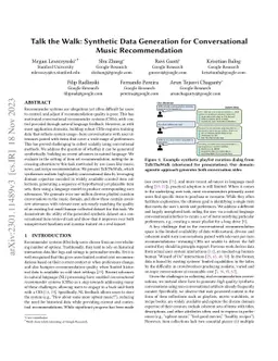Talk the Walk: Synthetic Data Generation for Conversational Music
  Recommendation