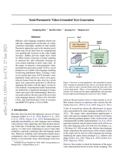 Semi-Parametric Video-Grounded Text Generation