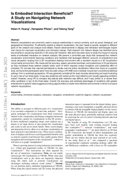 Is Embodied Interaction Beneficial? A Study on Navigating Network
  Visualizations