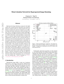 Mixed Attention Network for Hyperspectral Image Denoising