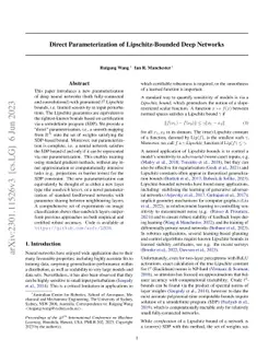 Direct Parameterization of Lipschitz-Bounded Deep Networks