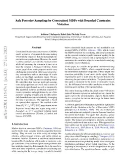 Safe Posterior Sampling for Constrained MDPs with Bounded Constraint
  Violation