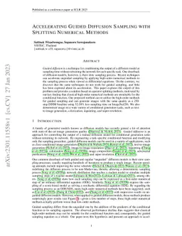 Accelerating Guided Diffusion Sampling with Splitting Numerical Methods