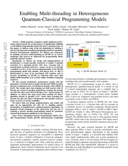 Enabling Multi-threading in Heterogeneous Quantum-Classical Programming
  Models