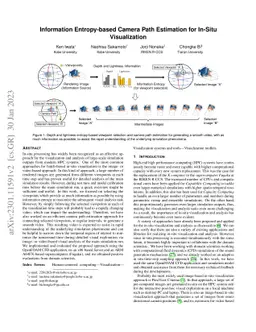 Information Entropy-based Camera Path Estimation for In-Situ
  Visualization