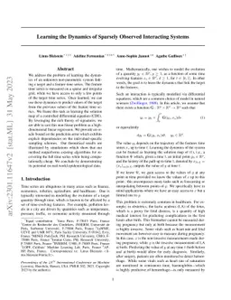 Learning the Dynamics of Sparsely Observed Interacting Systems