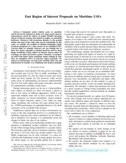 Fast Region of Interest Proposals on Maritime UAVs