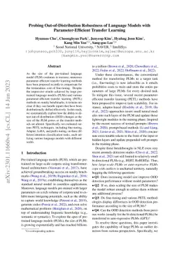 Probing Out-of-Distribution Robustness of Language Models with
  Parameter-Efficient Transfer Learning