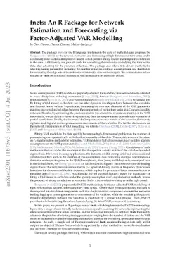 fnets: An R Package for Network Estimation and Forecasting via
  Factor-Adjusted VAR Modelling