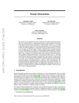 Neural Abstractions