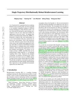 Single-Trajectory Distributionally Robust Reinforcement Learning