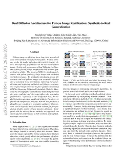 Dual Diffusion Architecture for Fisheye Image Rectification:
  Synthetic-to-Real Generalization
