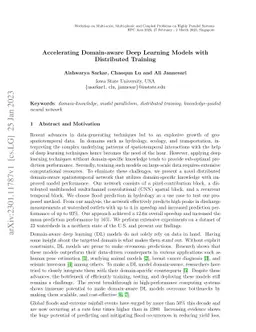 Accelerating Domain-aware Deep Learning Models with Distributed Training