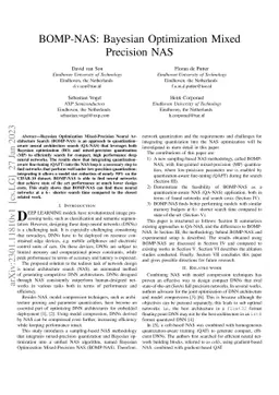 BOMP-NAS: Bayesian Optimization Mixed Precision NAS