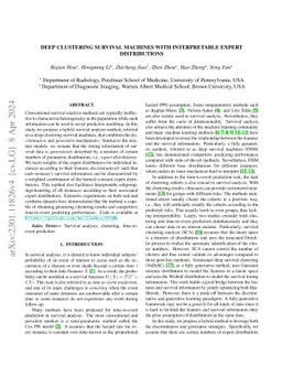 Deep Clustering Survival Machines with Interpretable Expert
  Distributions