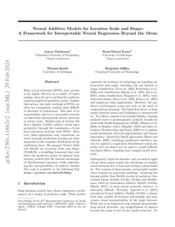 Neural Additive Models for Location Scale and Shape: A Framework for
  Interpretable Neural Regression Beyond the Mean